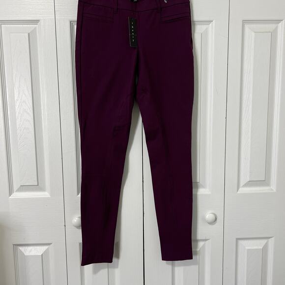 Theory Burgundy Pants Sz 0 - Picture 3 of 9